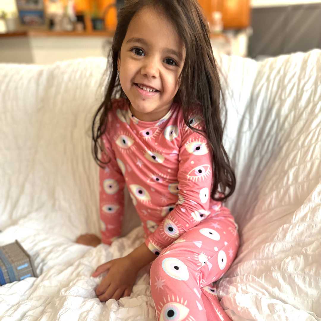 Mauve Evil Eye Protection Toddler PJs