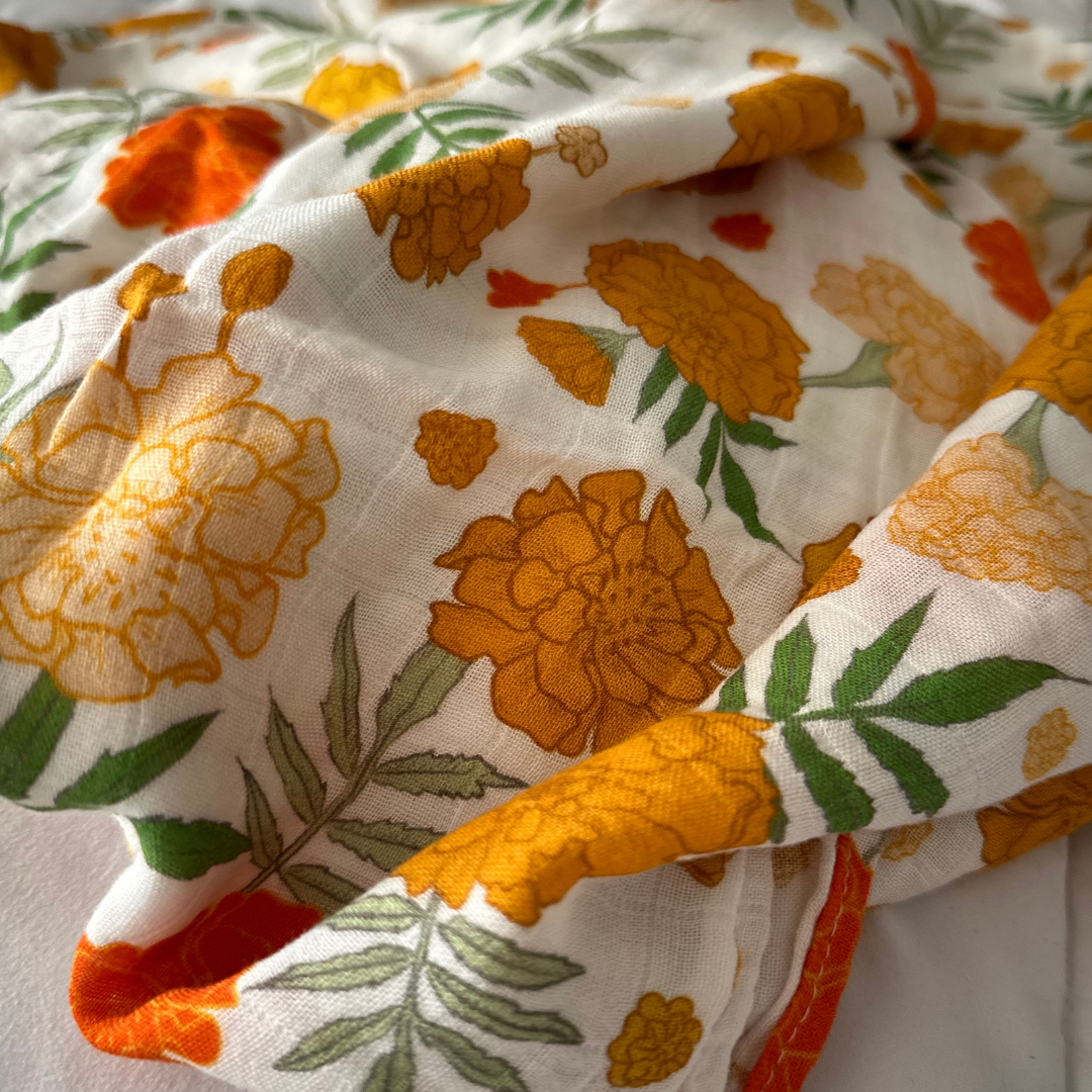 Marigold Bundle: Swaddle + Knotted Cap
