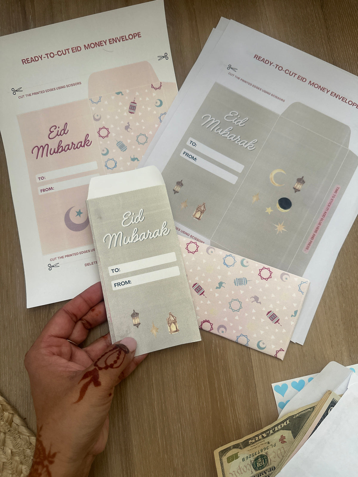 DIY Ready to Cut Eid Money Envelopes (Digital download)