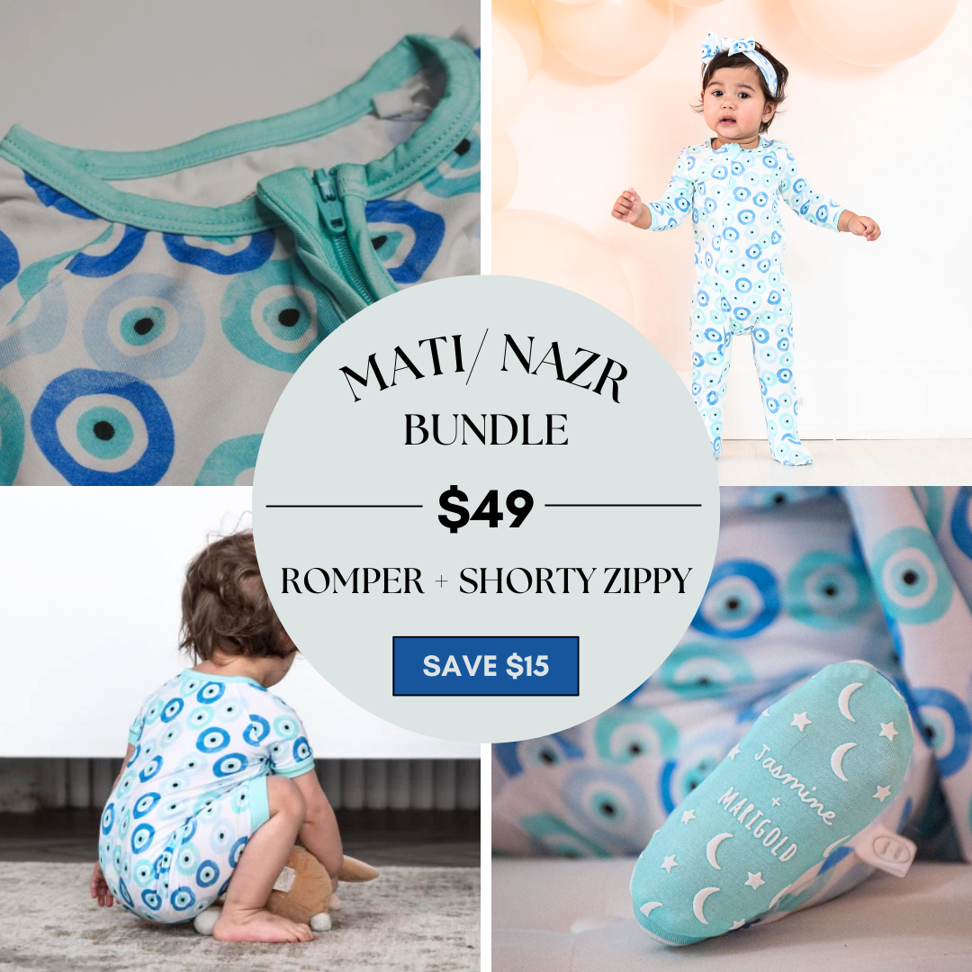Evil Eye / Mati Bundle: Romper + Shorty Zippy