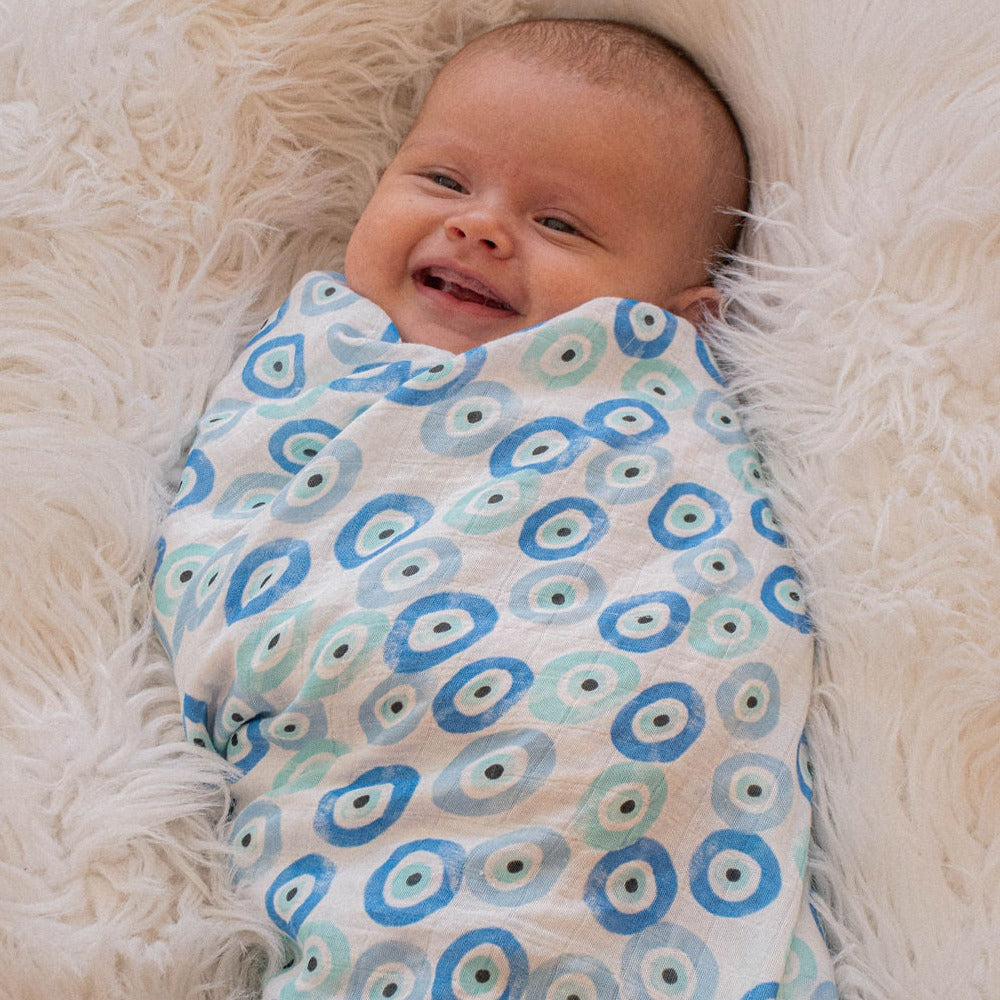 Evil Eye Muslin Swaddle