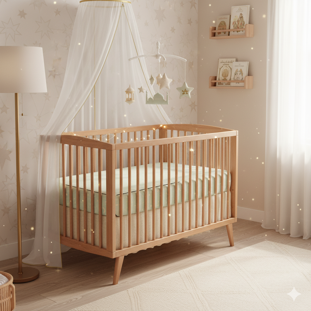 Calming Crescents Crib Sheet