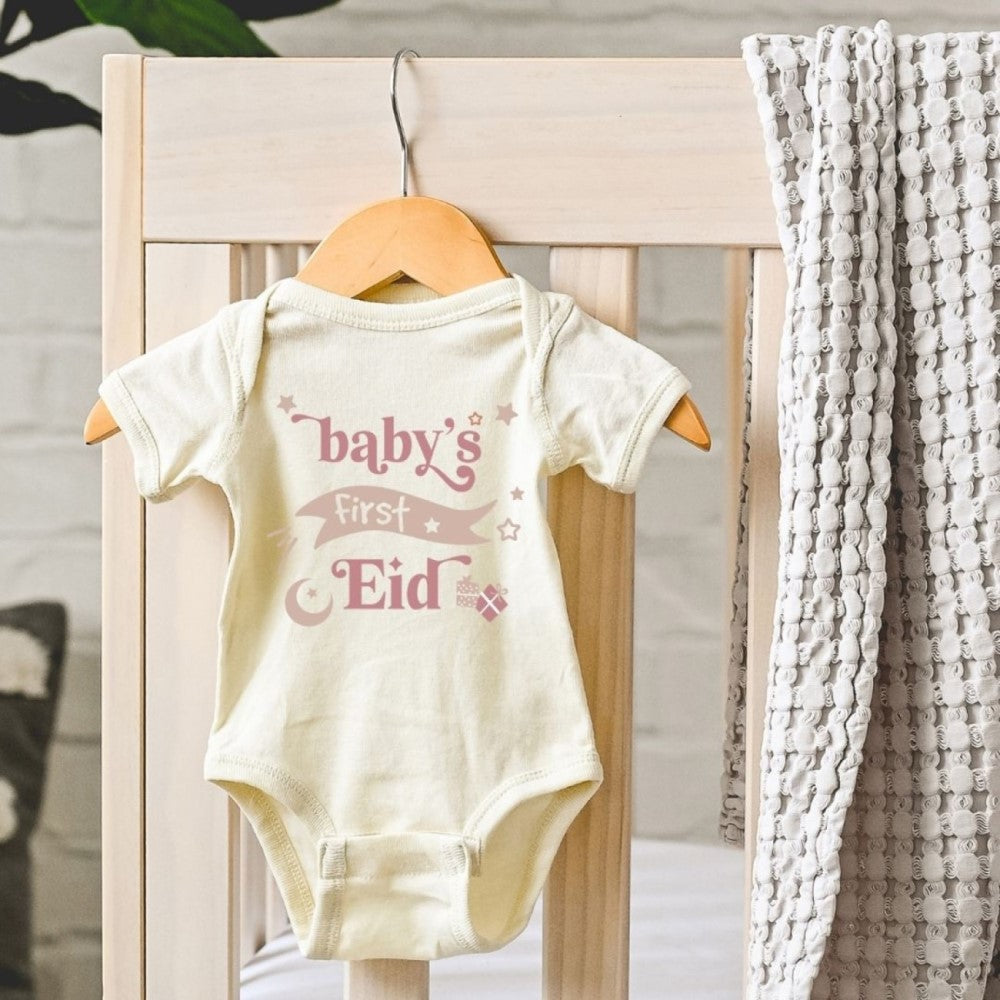 Baby's First Eid Infant Bodysuit (Pink Colorway)