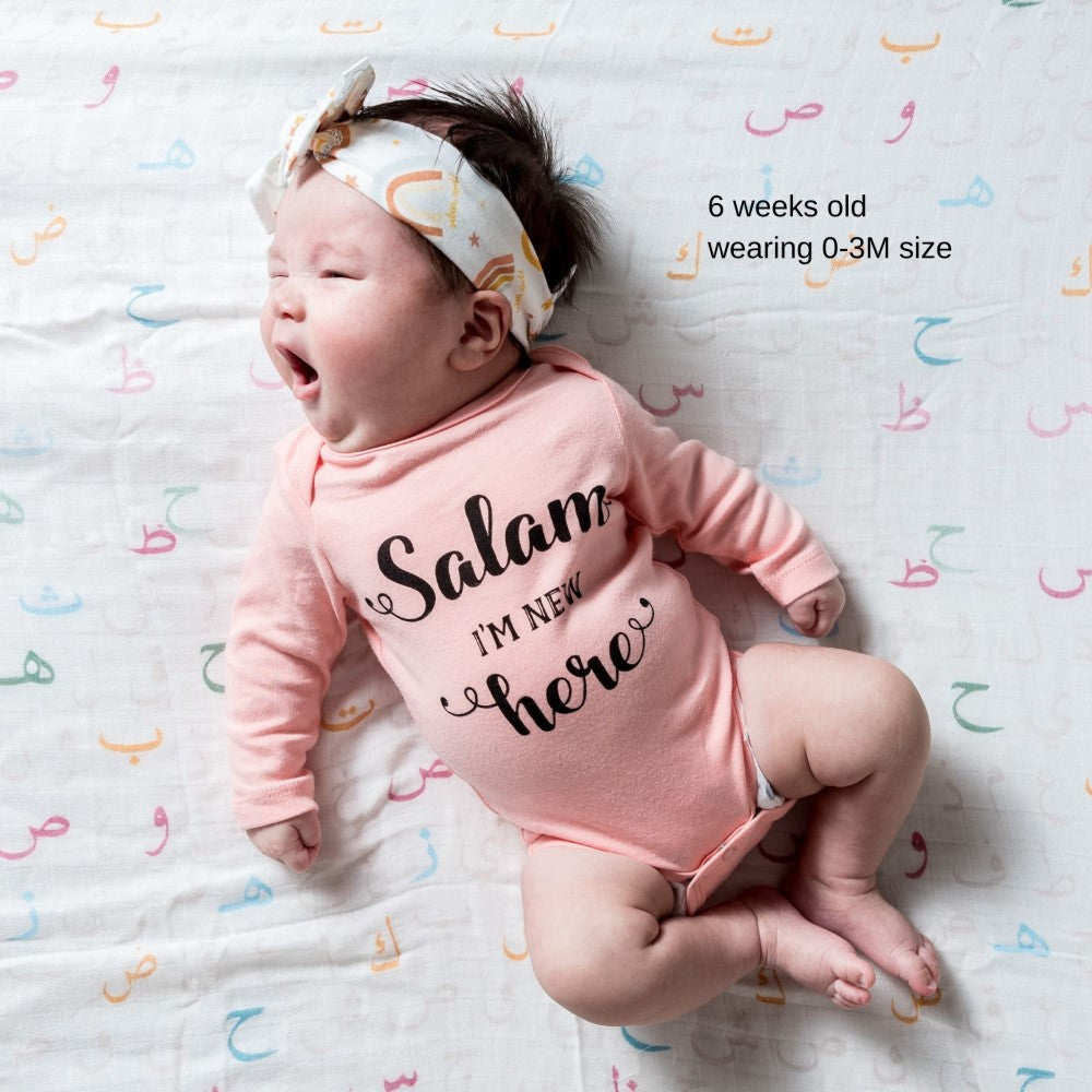 Salam I'm New Here Organic Cotton Bodysuit