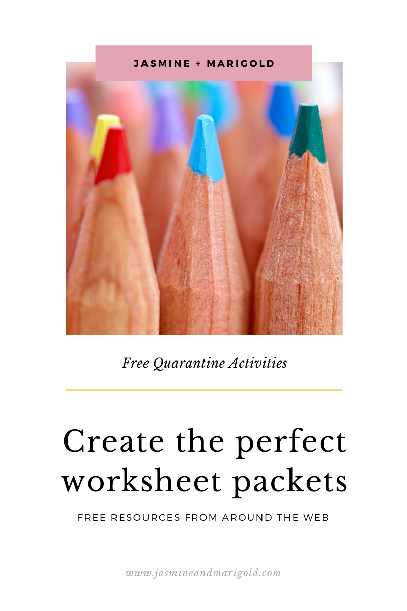 Worksheets and Home Activity Projects for My Kids
