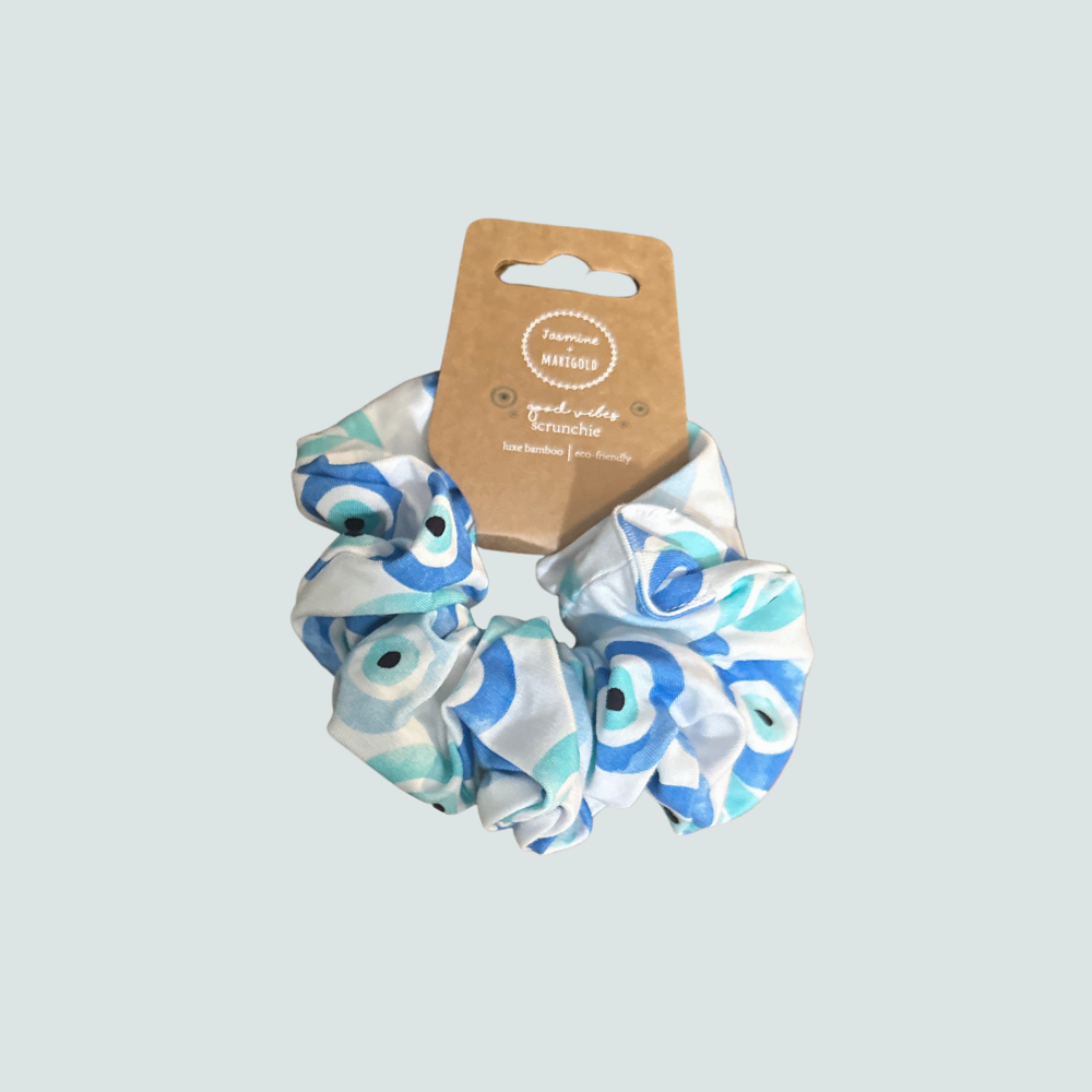 Bamboo Scrunchie - Evil Eye