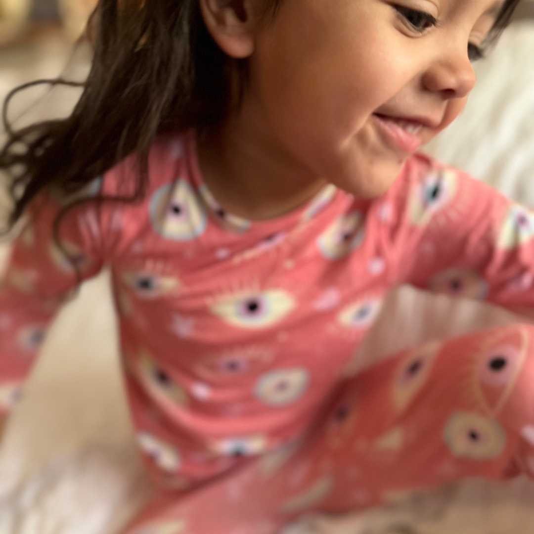 Mauve Evil Eye Protection Toddler PJs