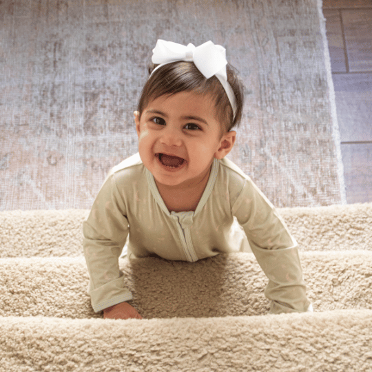 Calming Crescents Convertible Zipper Sleeper - Jasmine + Marigold