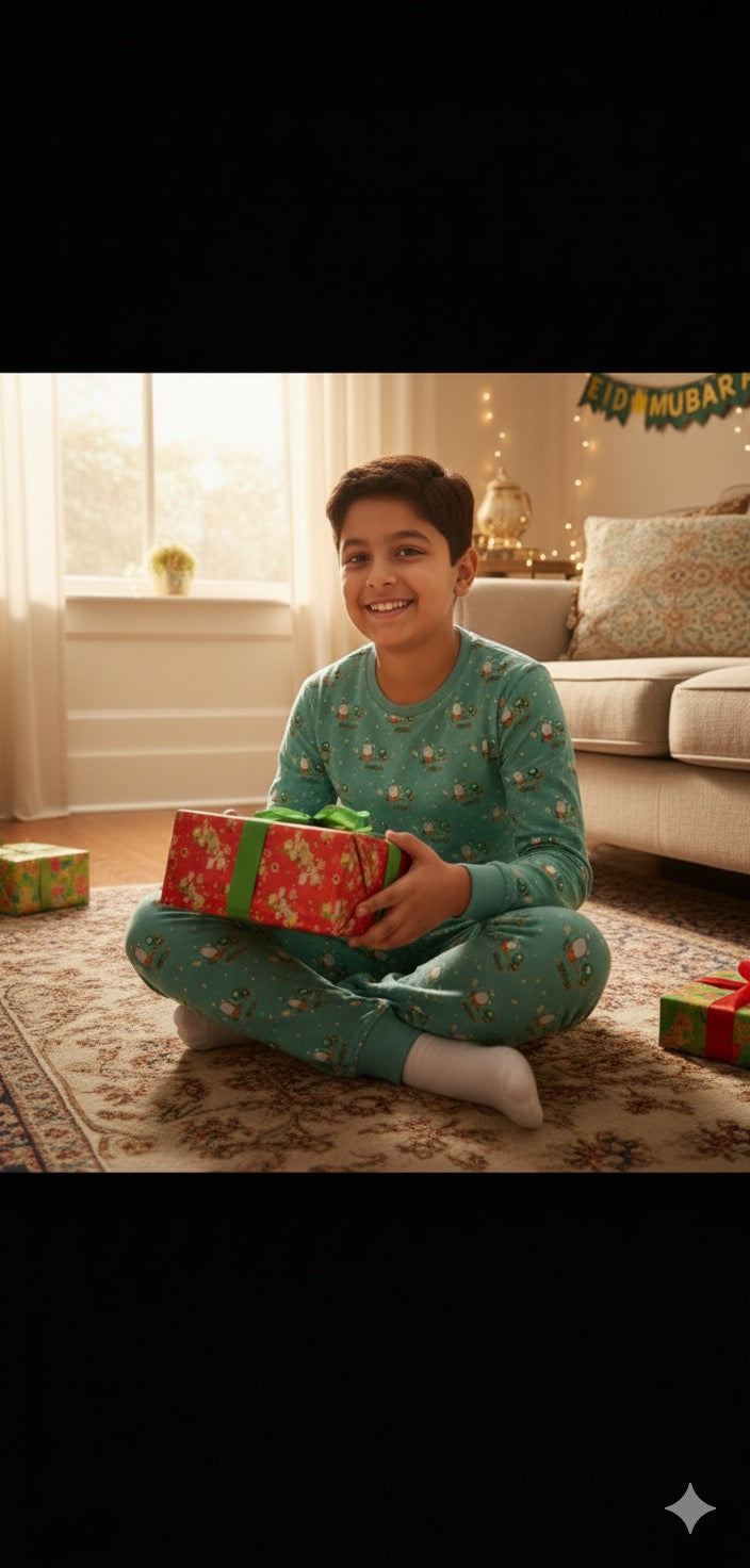 Eid Mu-Baa-Rak Youth Jogger Set