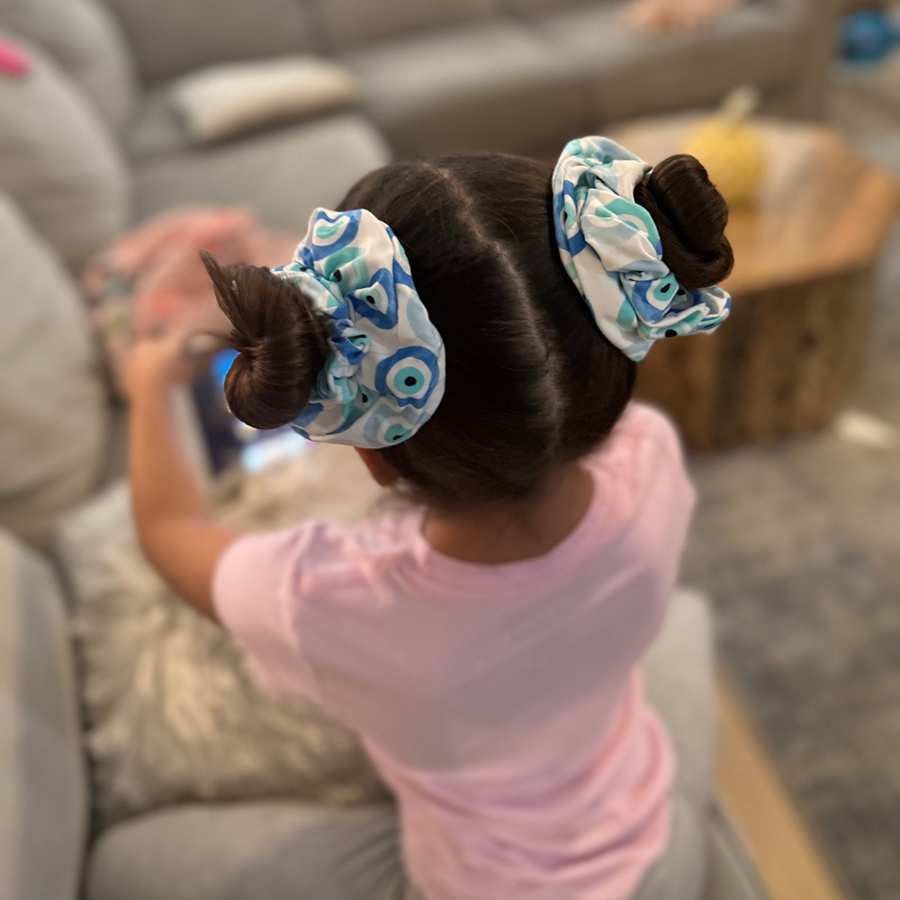 Bamboo Scrunchie - Evil Eye