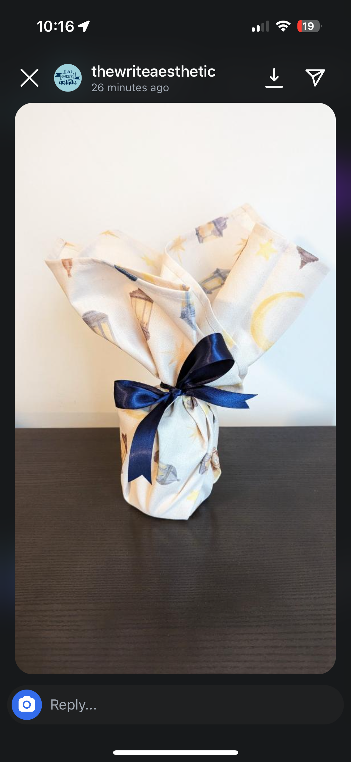 Lantern and Star Cotton Tea Towel