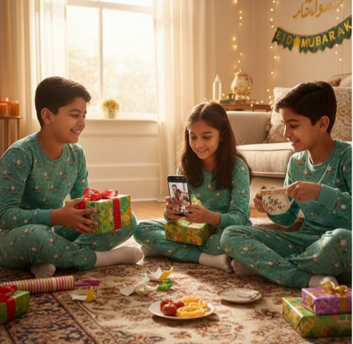 Eid Mu-Baa-Rak Youth Jogger Set