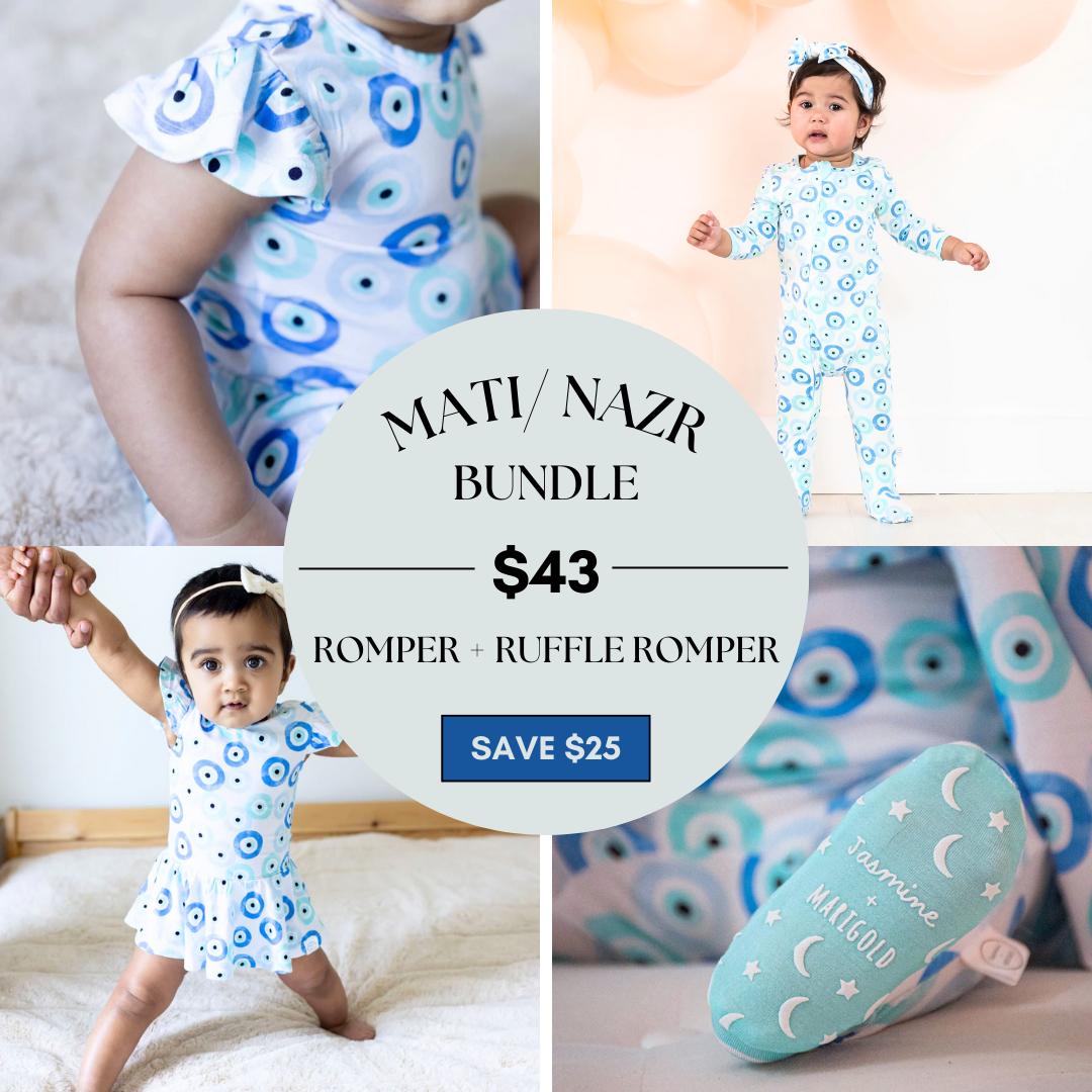 Evil Eye / Mati Bundle: Romper + Ruffle Romper