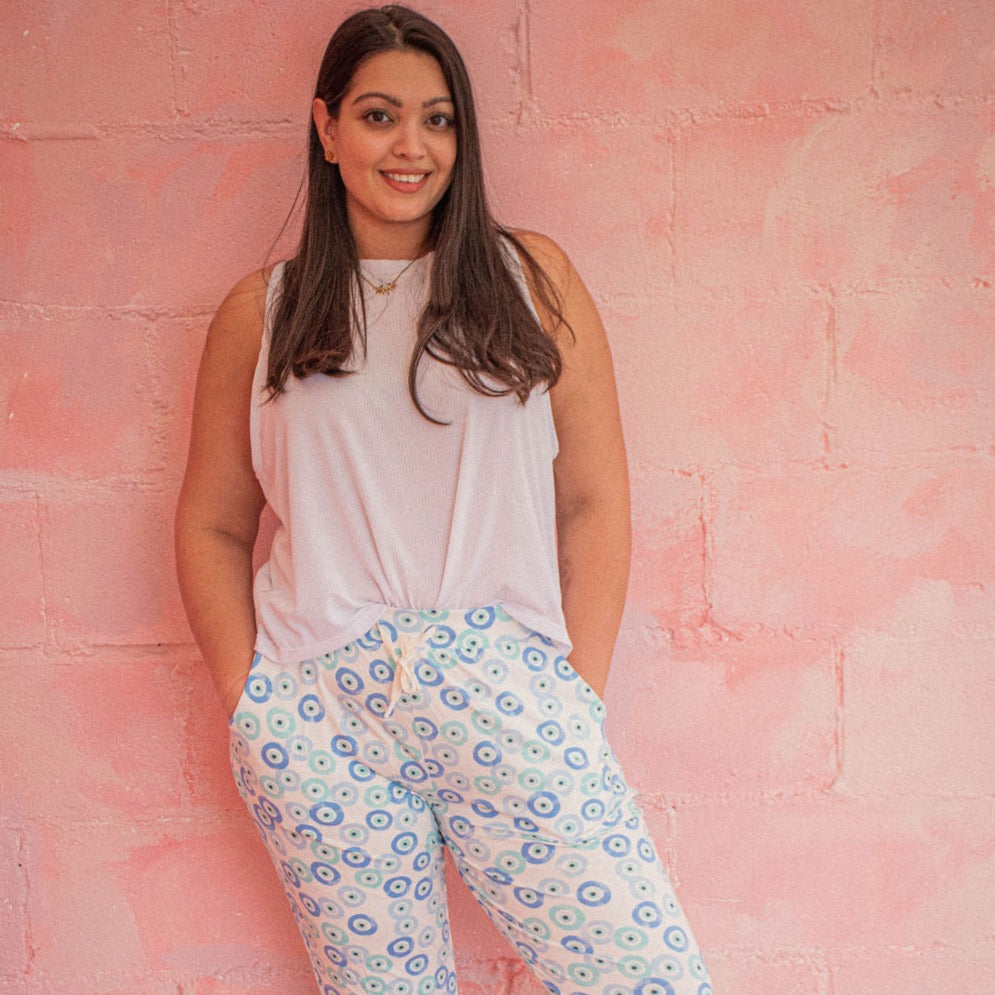 Ladies Bamboo Joggers - Evil Eye (FINAL SALE)