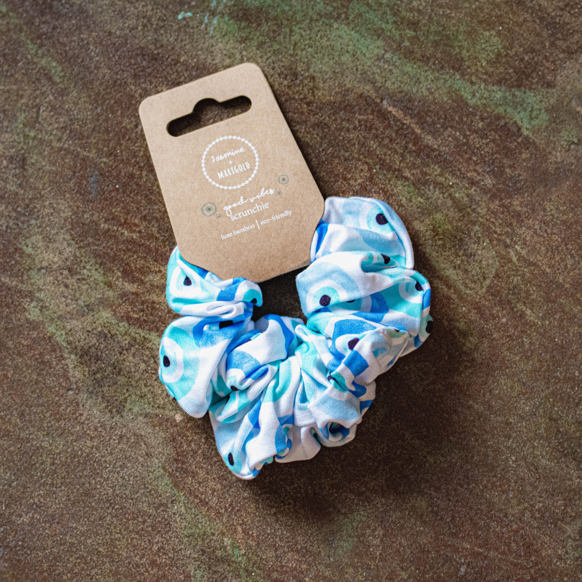 Bamboo Scrunchie - Evil Eye