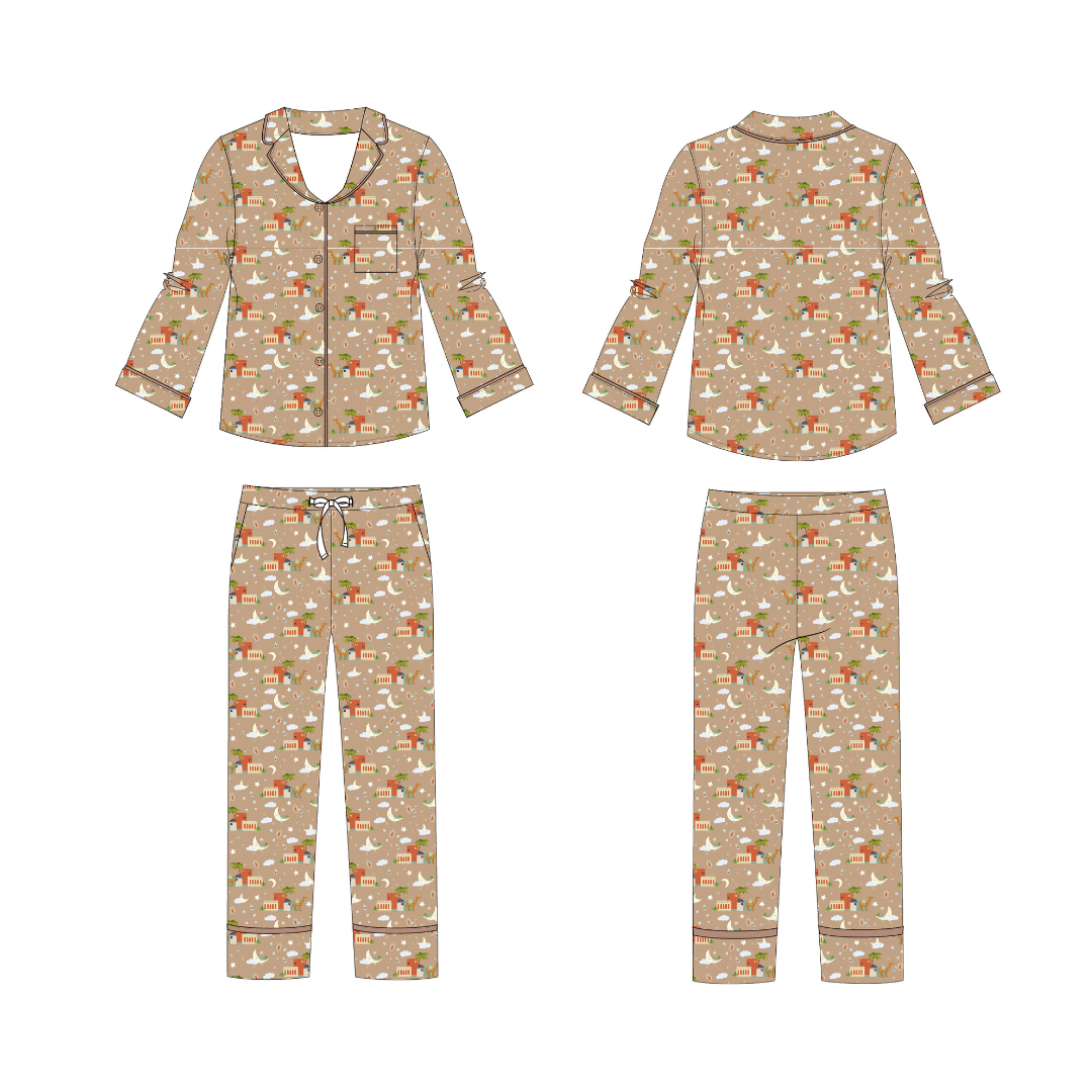 PRE SALE Arabian Nights Ladies 2pc PJ Set Jasmine Marigold