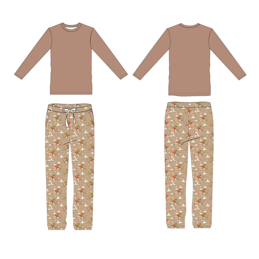 Arabian Nights Mens Unisex 2pc PJ Set