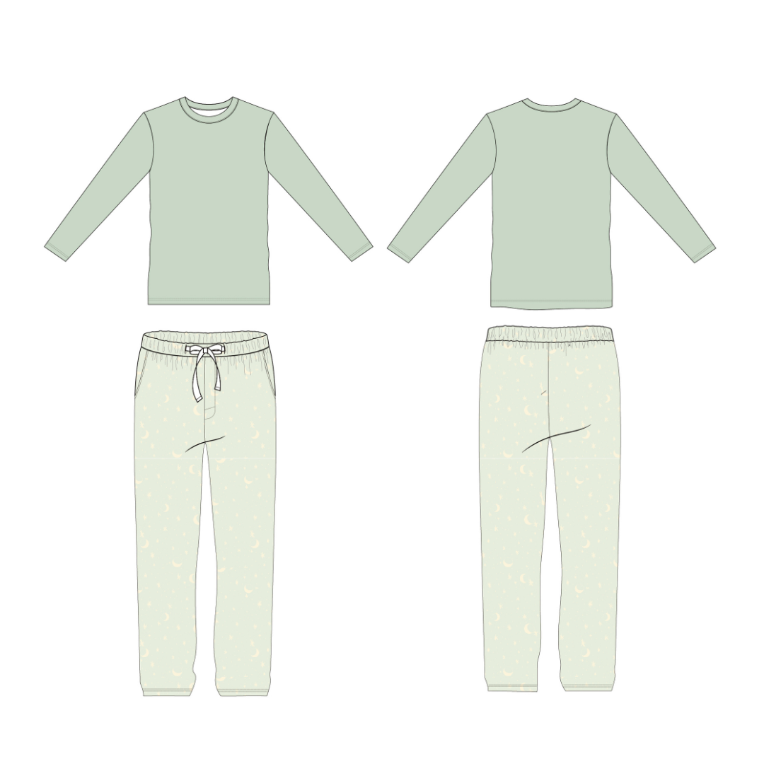 Calming Crescents Mens/Unisex PJs