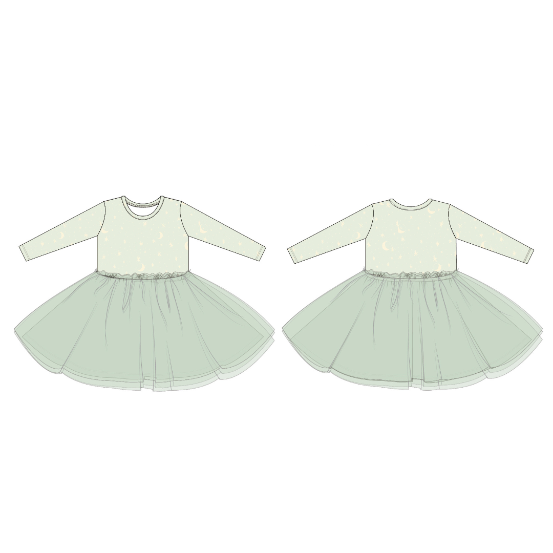 Calming Crescents Tulle Dress
