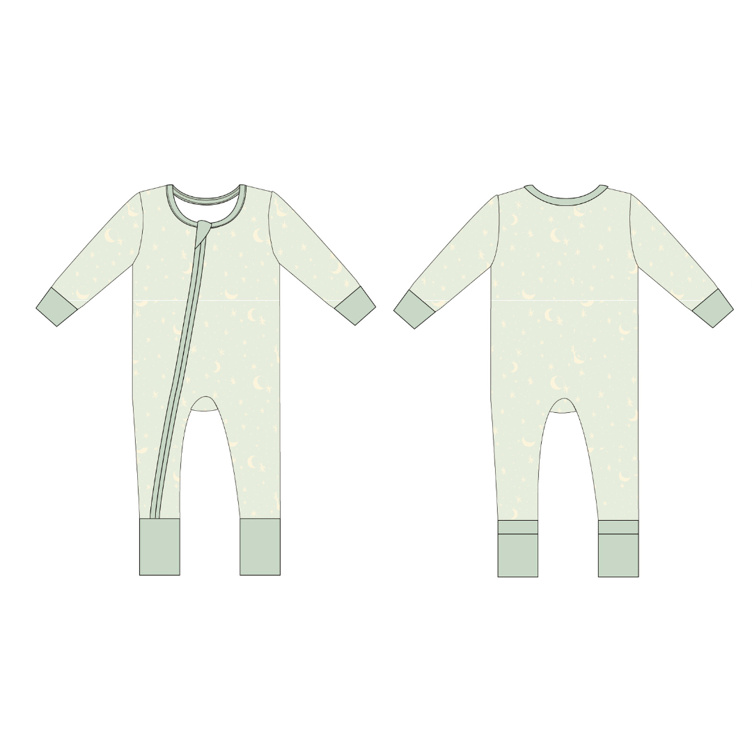 Calming Crescents Convertible Zipper Sleeper
