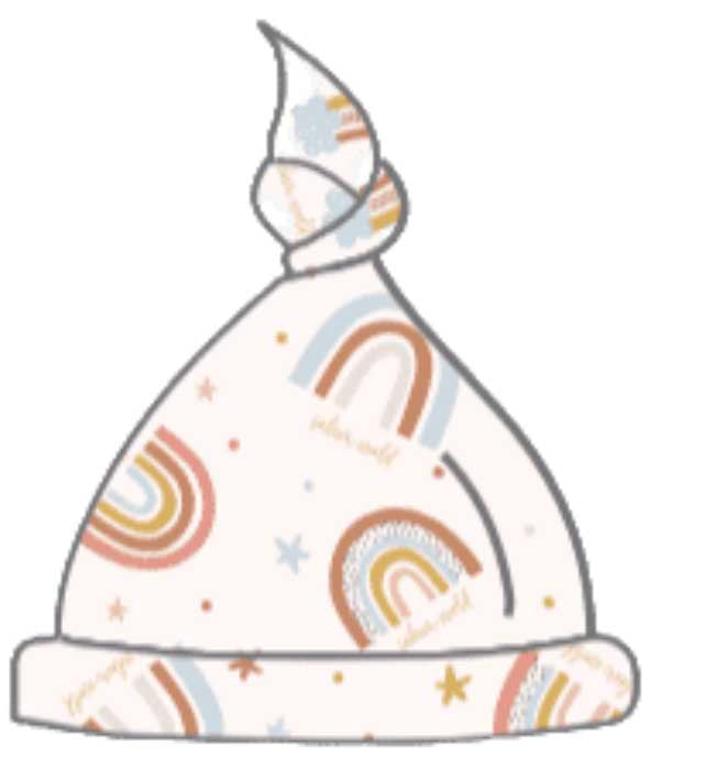 Knotted Cap - Rainbow &quot;Salam World&quot; (FINAL SALE)