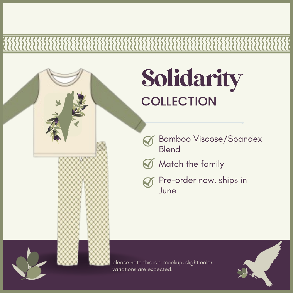 Solidarity Adult Unisex PJS