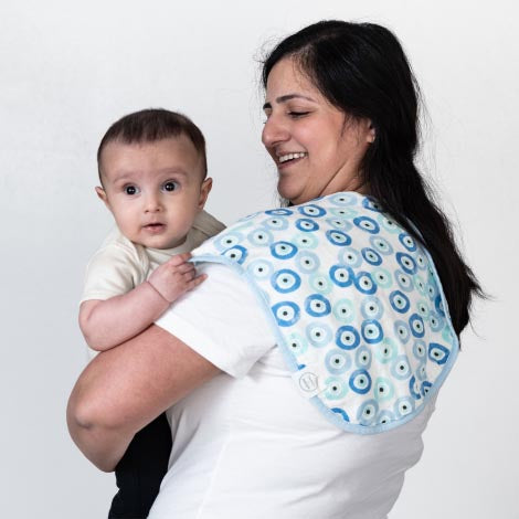 Evil Eye Burp Cloth - Muslin (FINAL SALE)