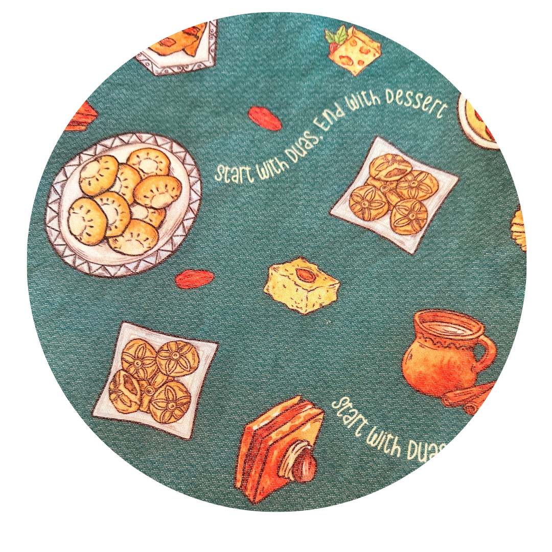 Start with Duas, End with Dessert Cotton Tea Towel (FINAL SALE)