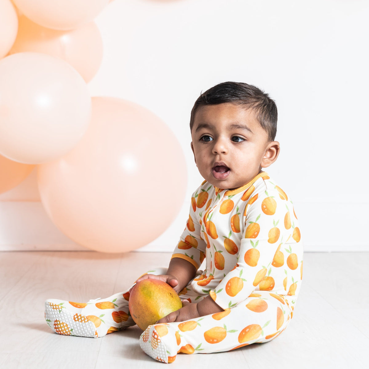 Mango (Aam into you!) Infant Romper (FINAL SALE)