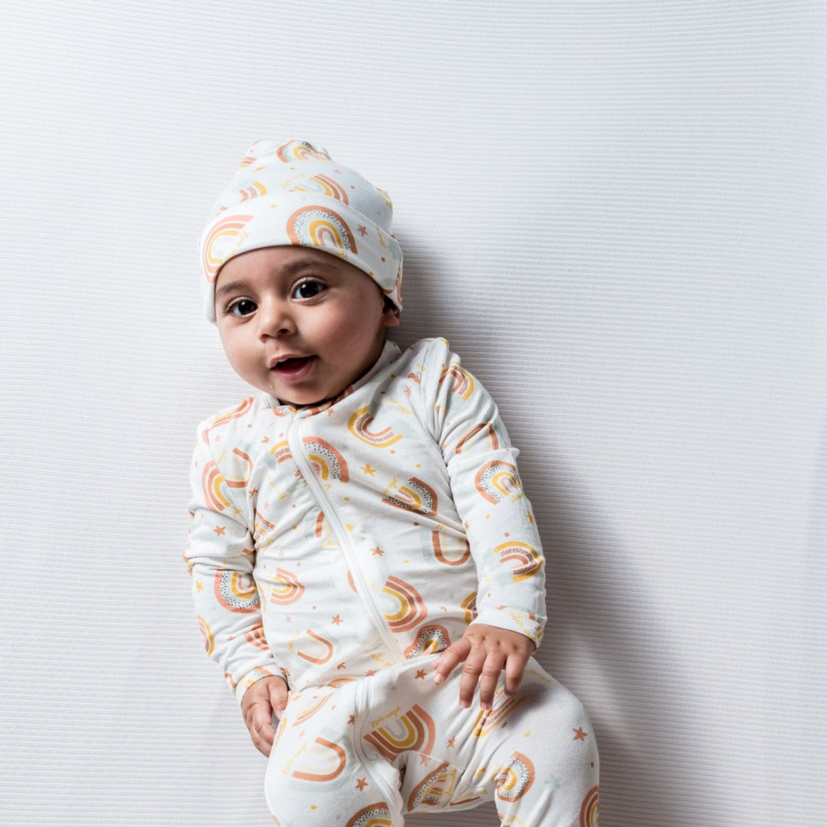 Knotted Cap - Rainbow &quot;Salam World&quot; (FINAL SALE)