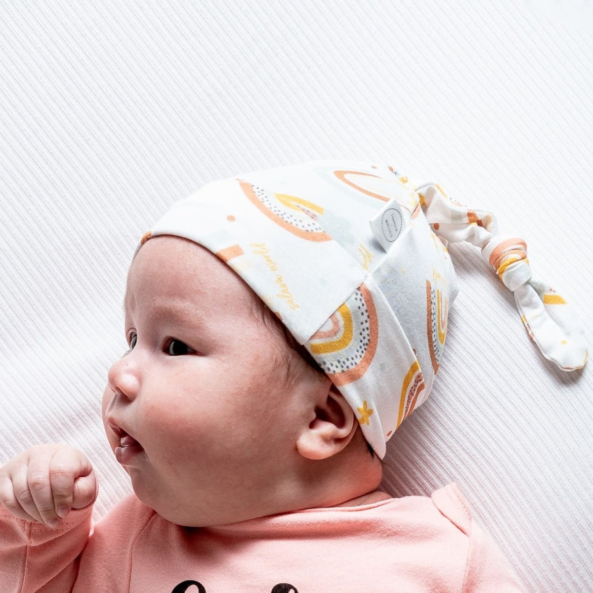 Knotted Cap - Rainbow &quot;Salam World&quot; (FINAL SALE)