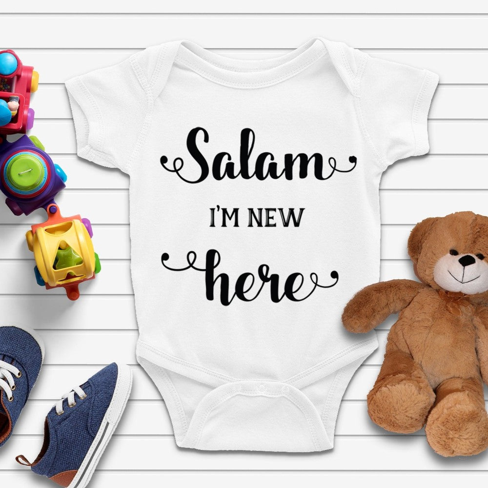 Salam I&#39;m New Here Organic Cotton Bodysuit