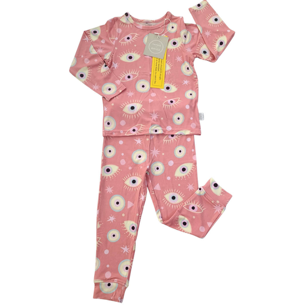 Mauve Evil Eye Protection Toddler PJs